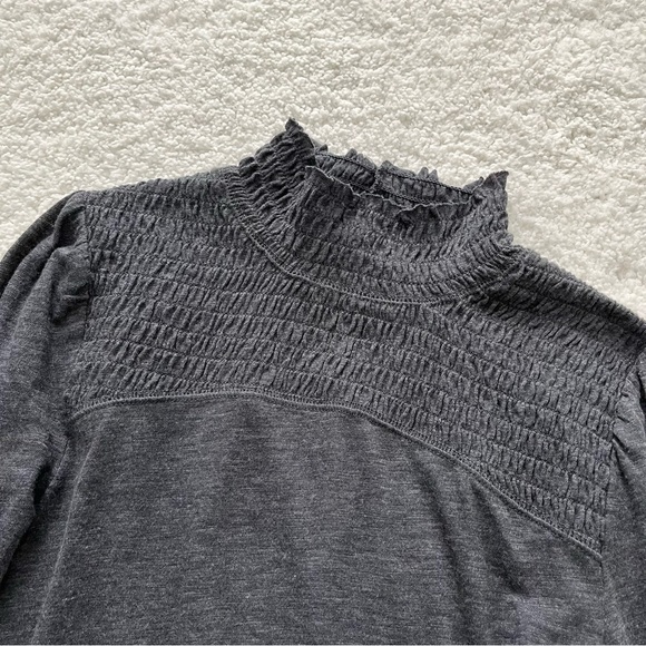 We The Free Black Caroline Smocked Turtleneck Top - Picture 4 of 8